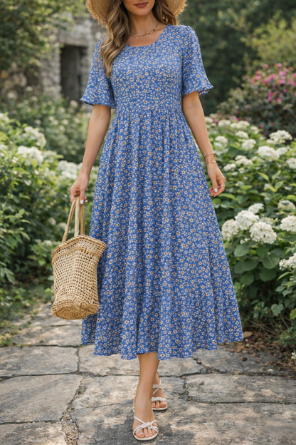 Sommerkleid von Andrea Serena, geblümt, Midi,