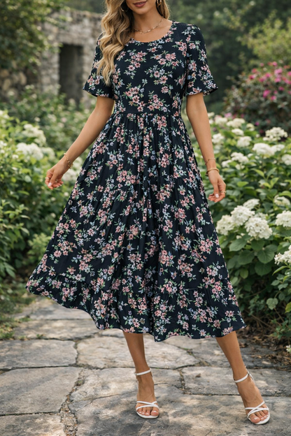 Sommerkleid von Andrea Serena, geblümt, Midi,
