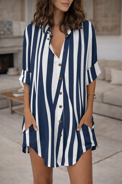 Trendiges Hemdkleid mit Print von Andrea Serena