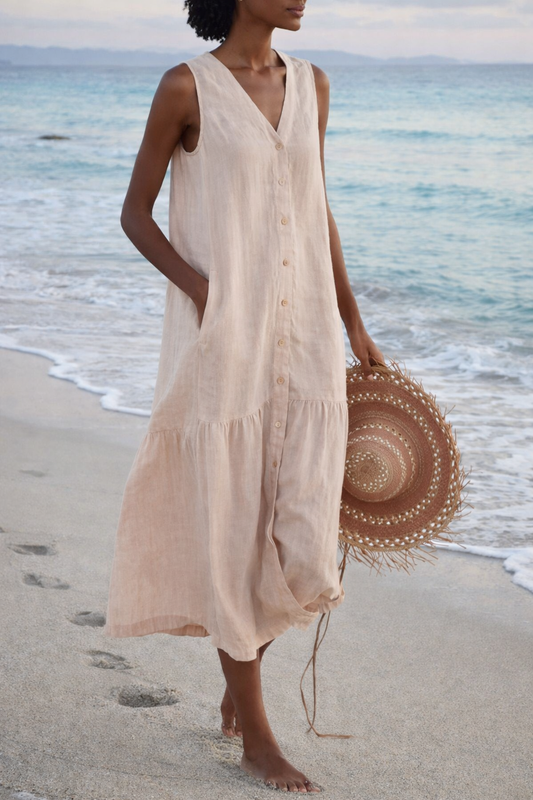 Pinterest-inspiriertes langes Baumwollkleid von Andrea Serena