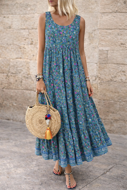 Boho-Maxikleid mit Blumenmuster von Andrea Serena für den Sommer