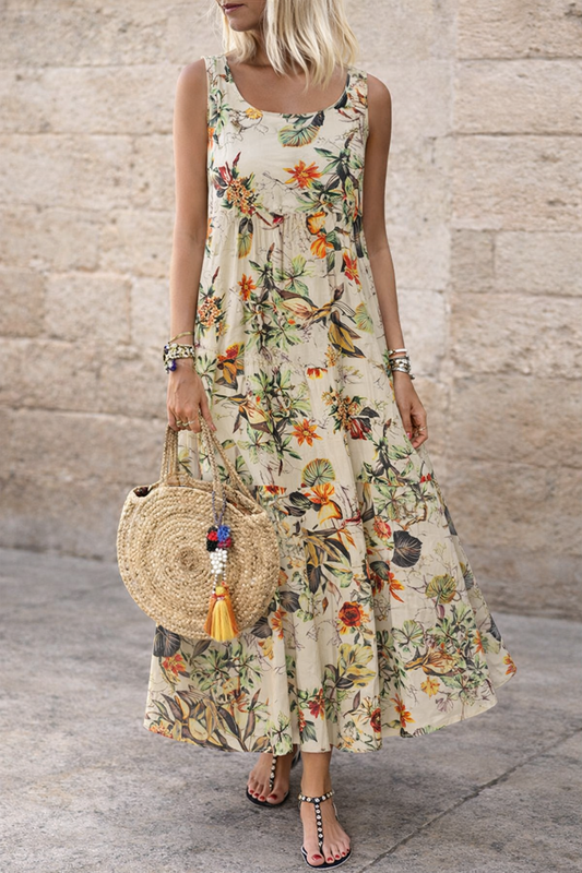 Boho-Maxikleid mit Blumenmuster von Andrea Serena für den Sommer