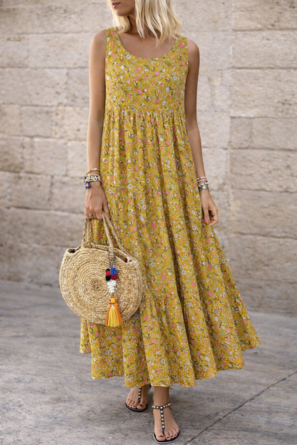 Boho-Maxikleid mit Blumenmuster von Andrea Serena für den Sommer