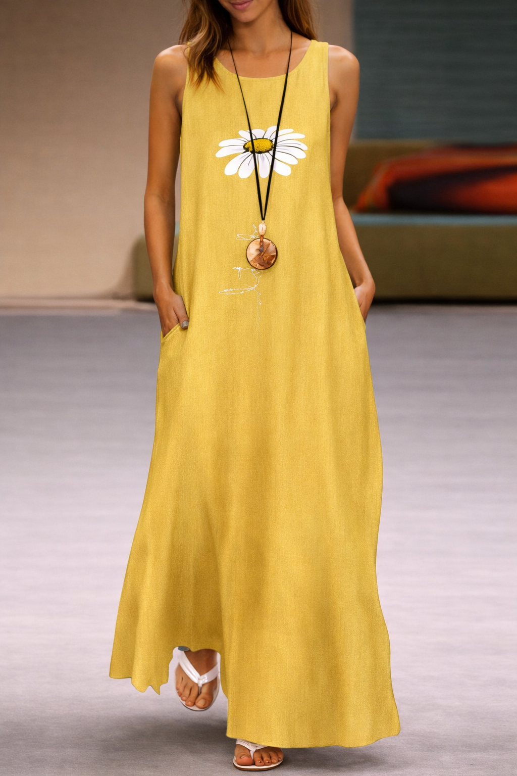Geblümtes Taschenkleid von Andrea Serena – Sommerstil