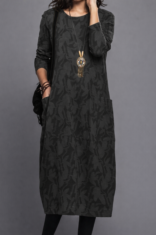 Andrea's™ | Rundhals A-Linien Kleid mit Taschen