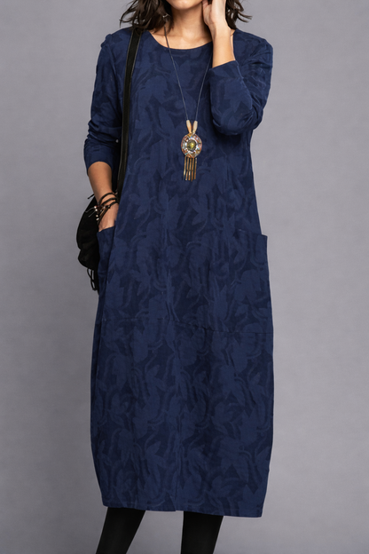 Andrea's™ | Rundhals A-Linien Kleid mit Taschen