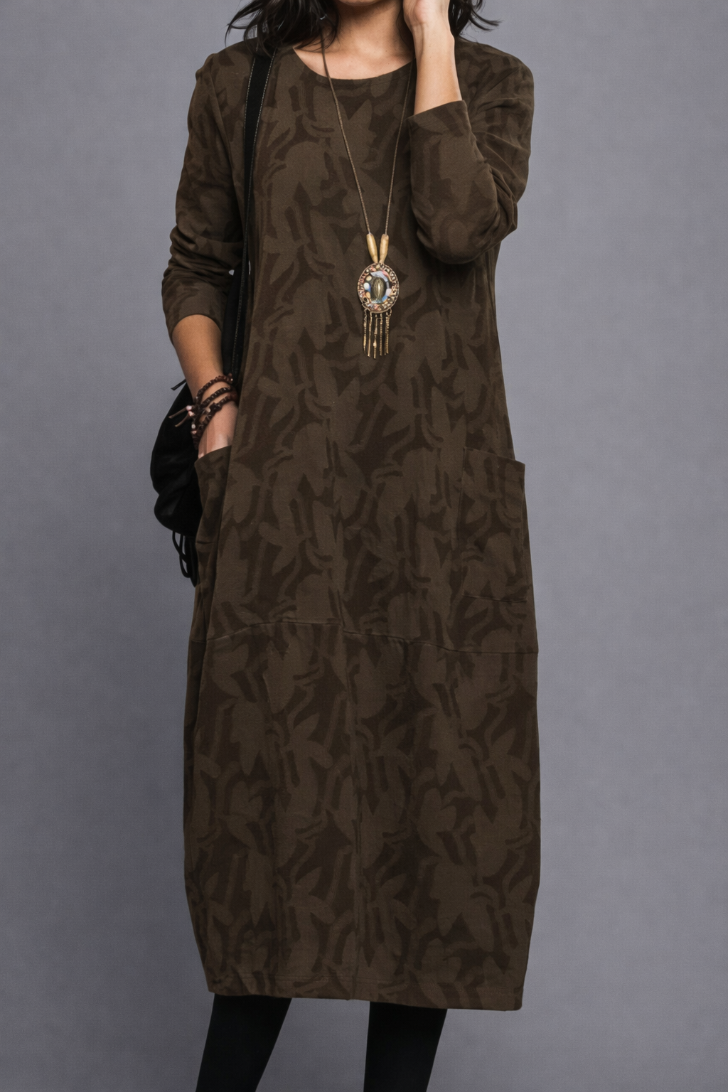 Andrea's™ | Rundhals A-Linien Kleid mit Taschen