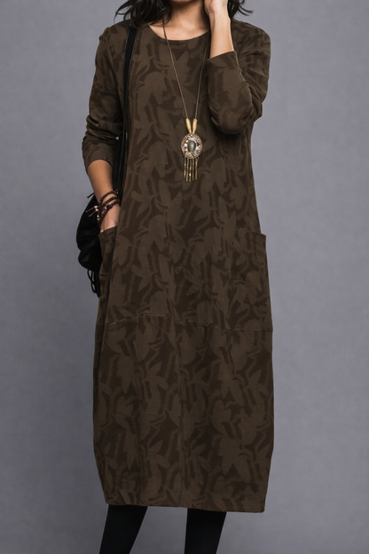 Andrea's™ | Rundhals A-Linien Kleid mit Taschen