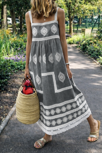 Andrea's™ | Ärmelloses Boho-Maxikleid