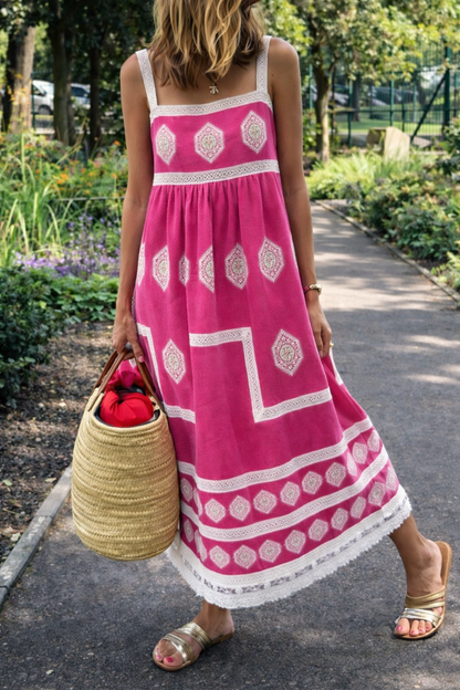 Andrea's™ | Ärmelloses Boho-Maxikleid