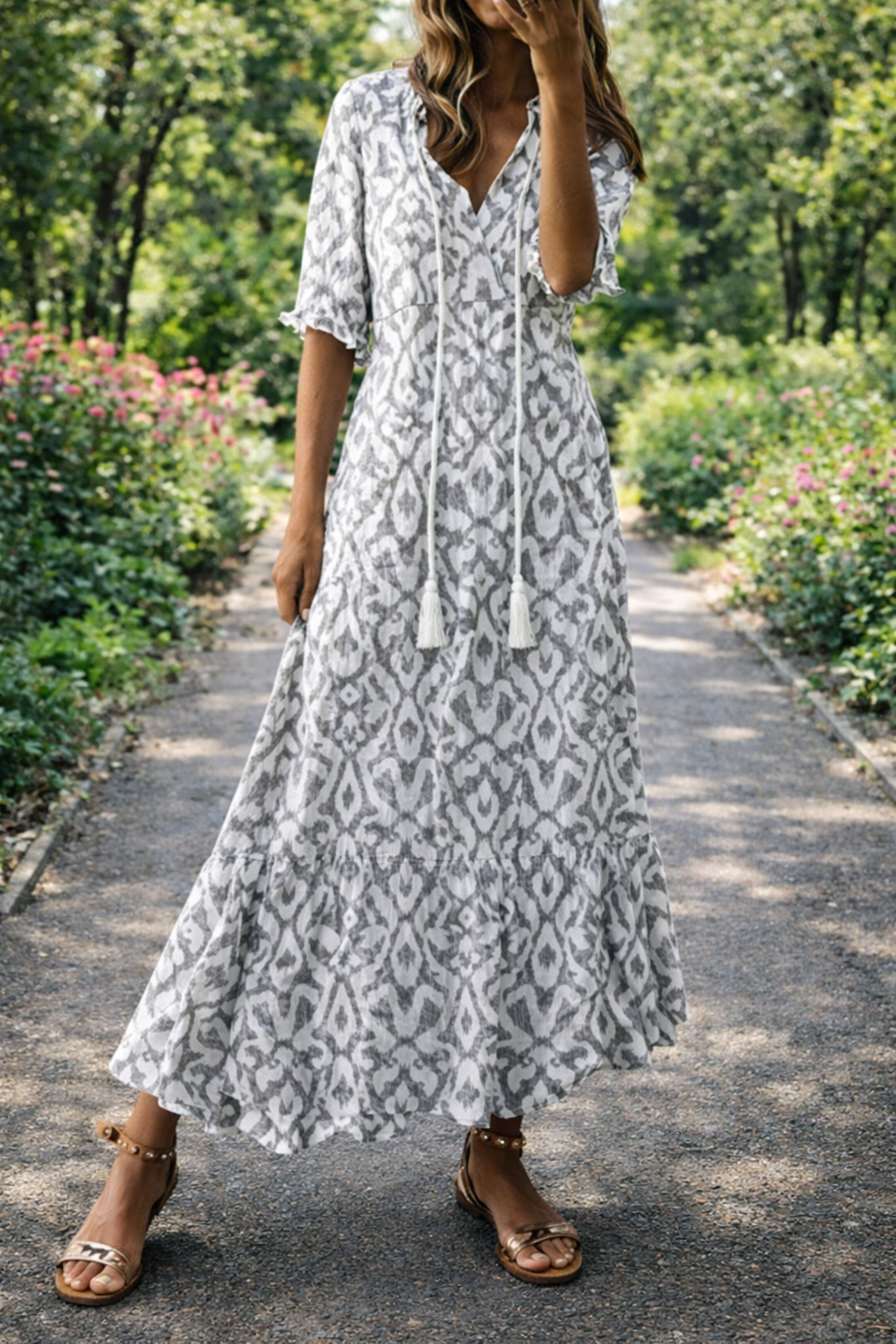Andrea's™ | Boho-Kleid mit V-Ausschnitt