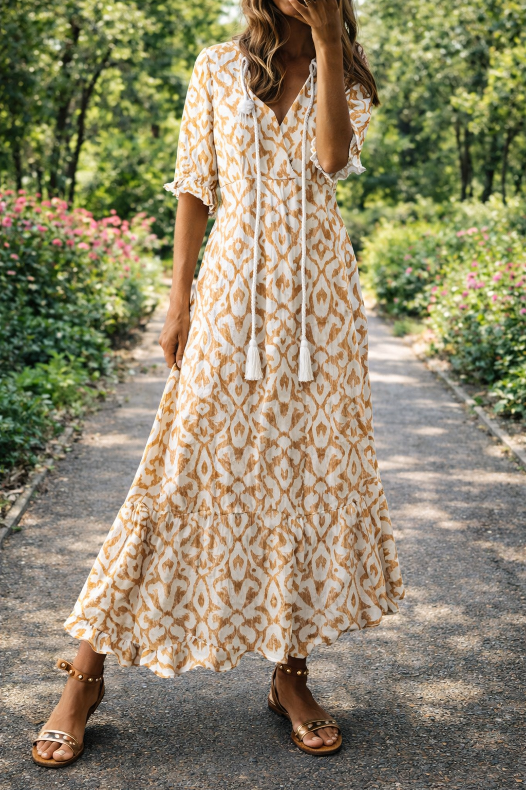 Andrea's™ | Boho-Kleid mit V-Ausschnitt