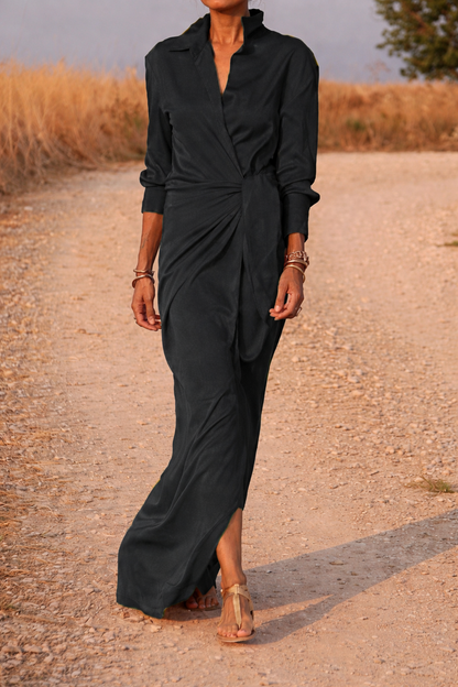 Andrea's™ | Elegantes Maxikleid mit Wickelkragen