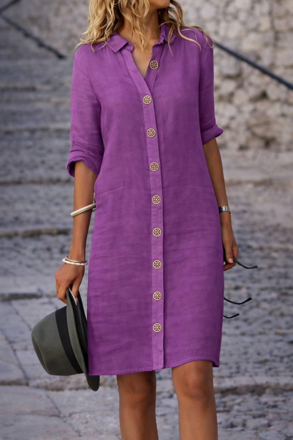 Andrea's™ | Hemdkleid aus Baumwolle