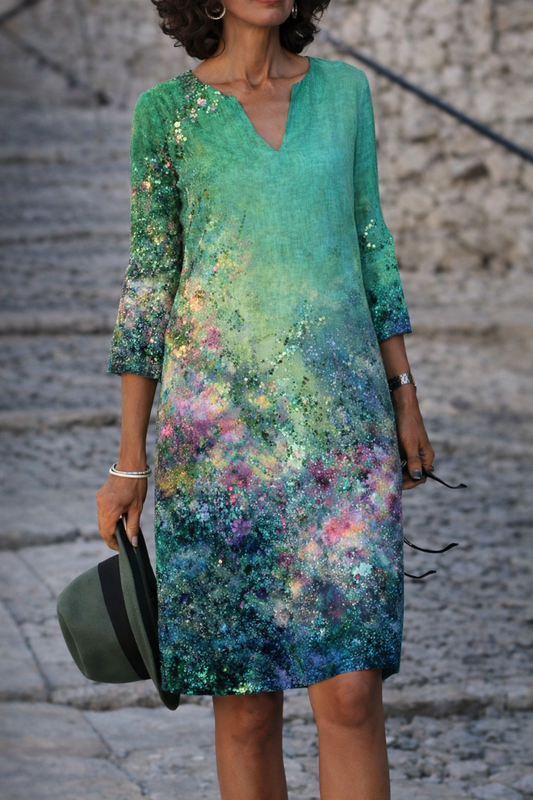 Andrea's™ | Bedrucktes, lässiges Minikleid mit lockerer Taille