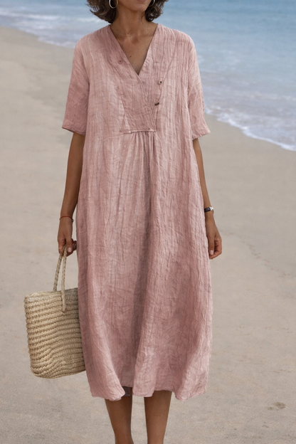 Andrea's™ | Sommerkleid aus Baumwolle mit V-Ausschnitt