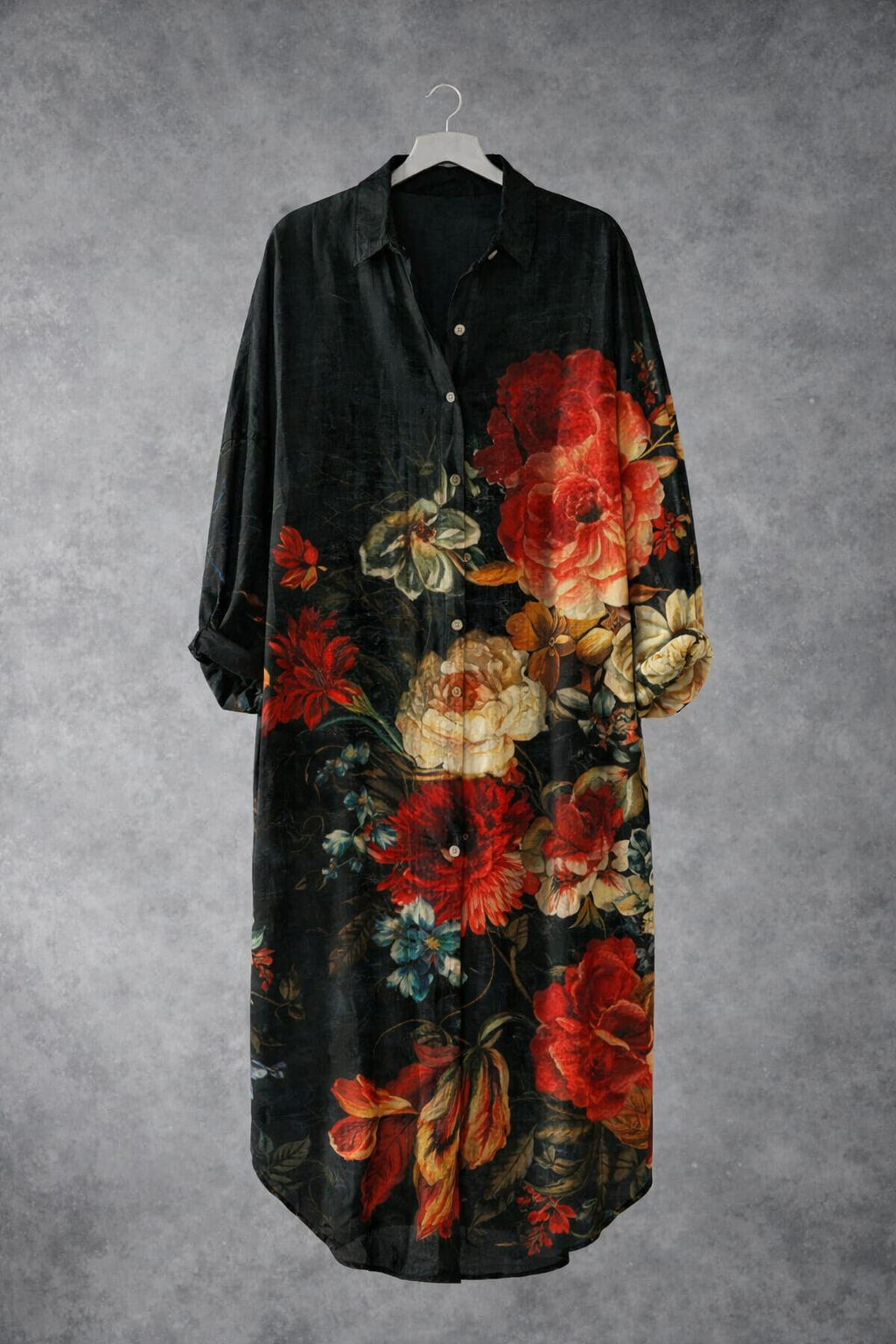 Andrea's™ | Geblümtes Kleid mit langen Ärmeln und Cardigan-Stil