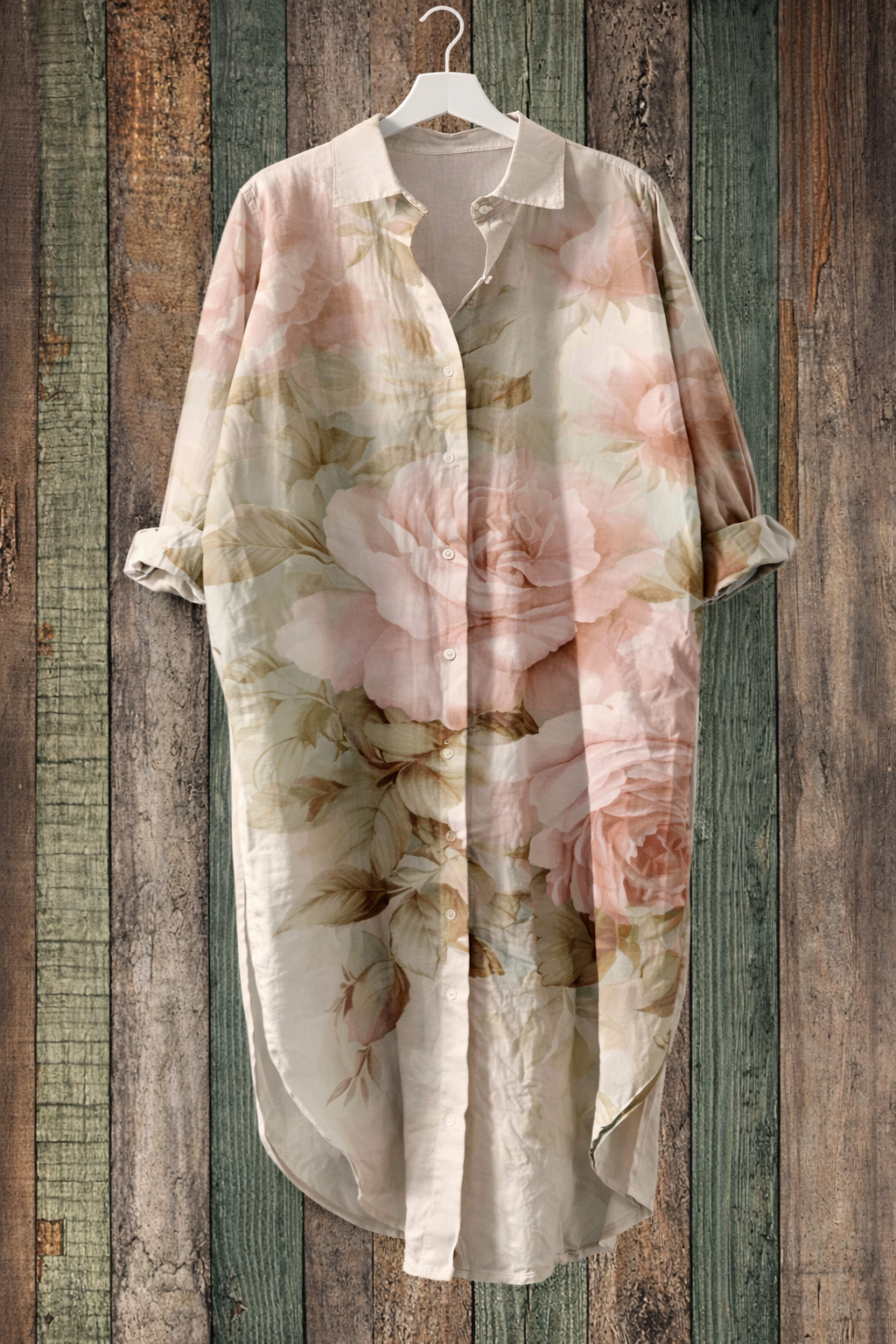 Andrea's™ | Geblümtes Kleid mit langen Ärmeln und Cardigan-Stil