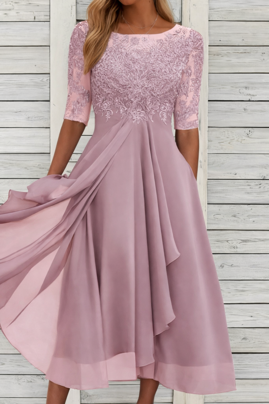 Andrea's™ | Chiffonspitzenkleid