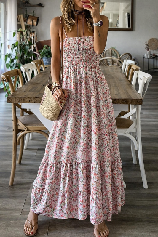 Geblümtes Chiffon-Swingkleid von Andrea Serena