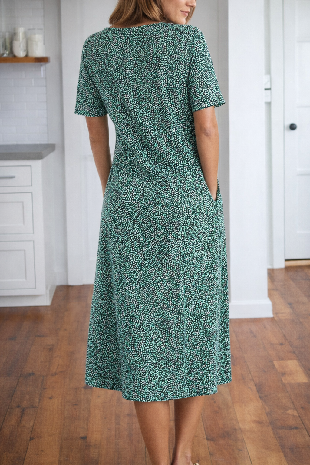Midikleid mit Blumenmuster von Andrea Serena