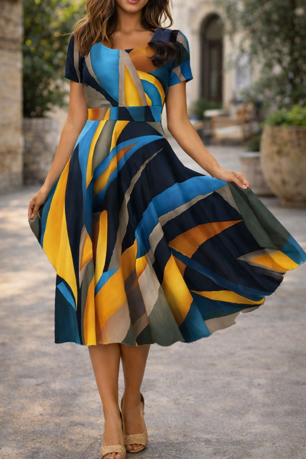 Andrea Serena Sommerkleid mit Blumenmuster für jeden Tag