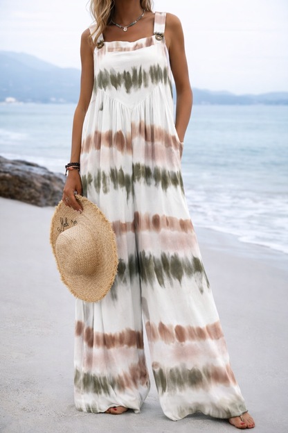 Andrea Serena Jumpsuit mit weitem Bein und lebhaftem Print