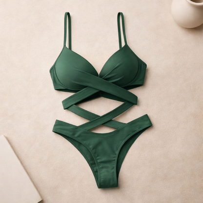 Schickes Andrea Serena Bikini-Set in Colorblock-Optik