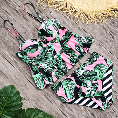 Geblümter High-Waist-Bikini von Andrea Serena Swimwear