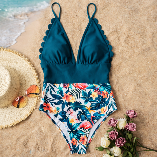 Tropical Plus Size Einteiler von Andrea Serena