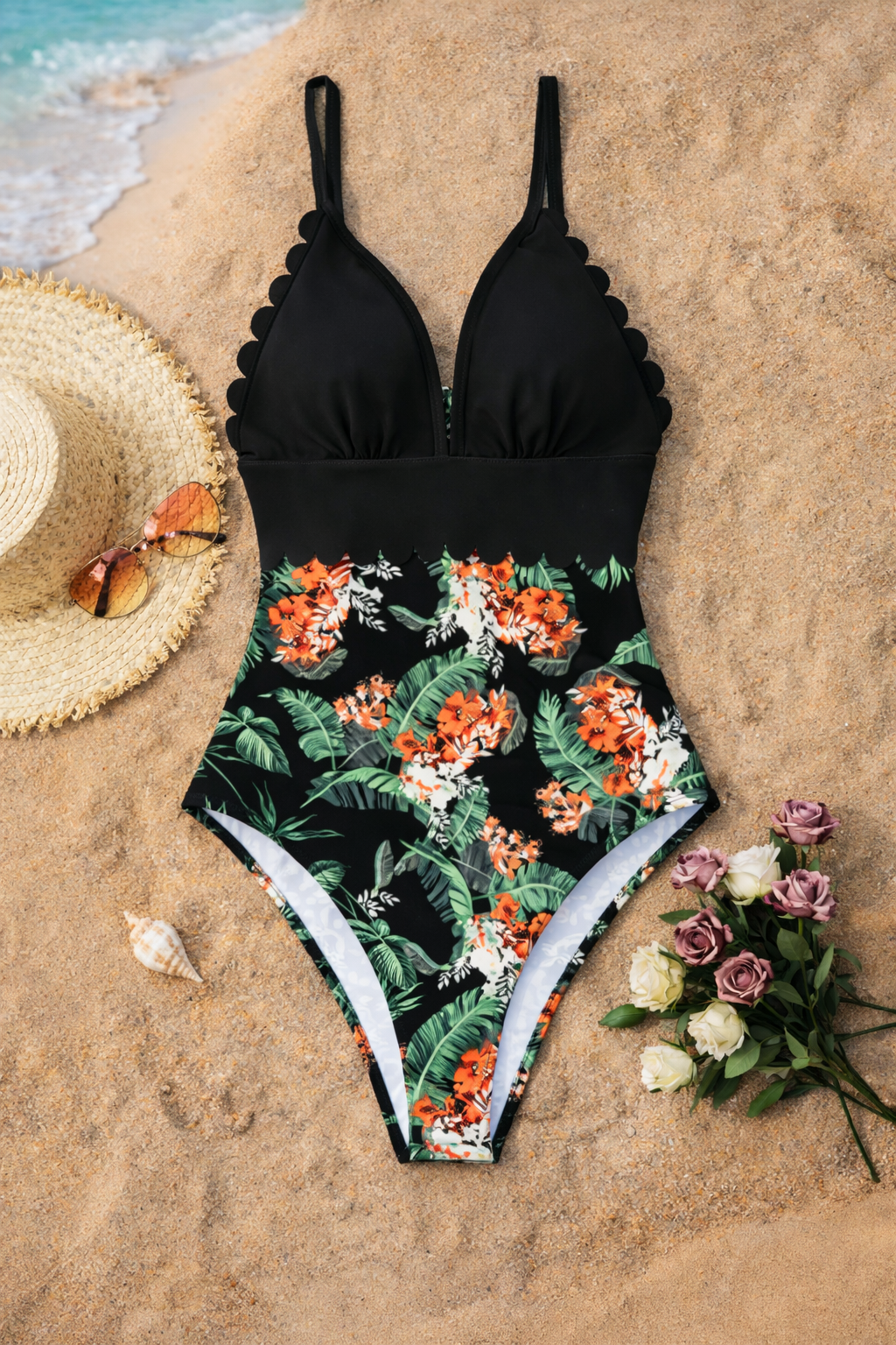 Tropical Plus Size Einteiler von Andrea Serena