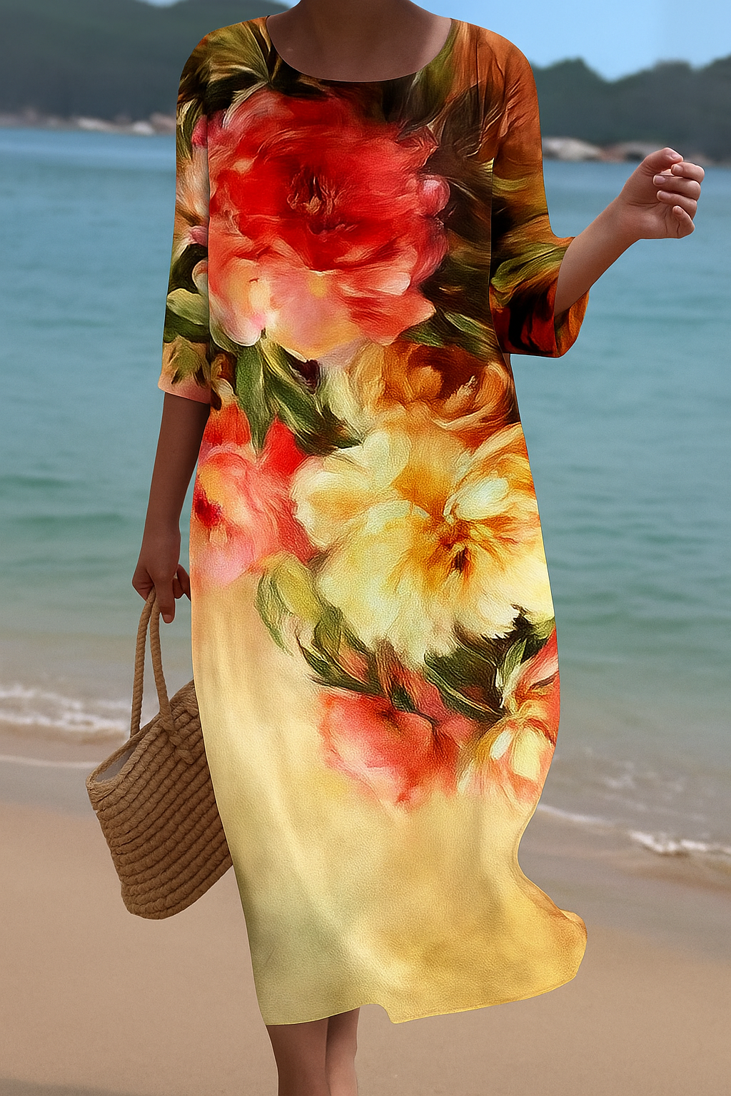 Andrea's™ | Bequemes geblümtes Sommer-Maxikleid