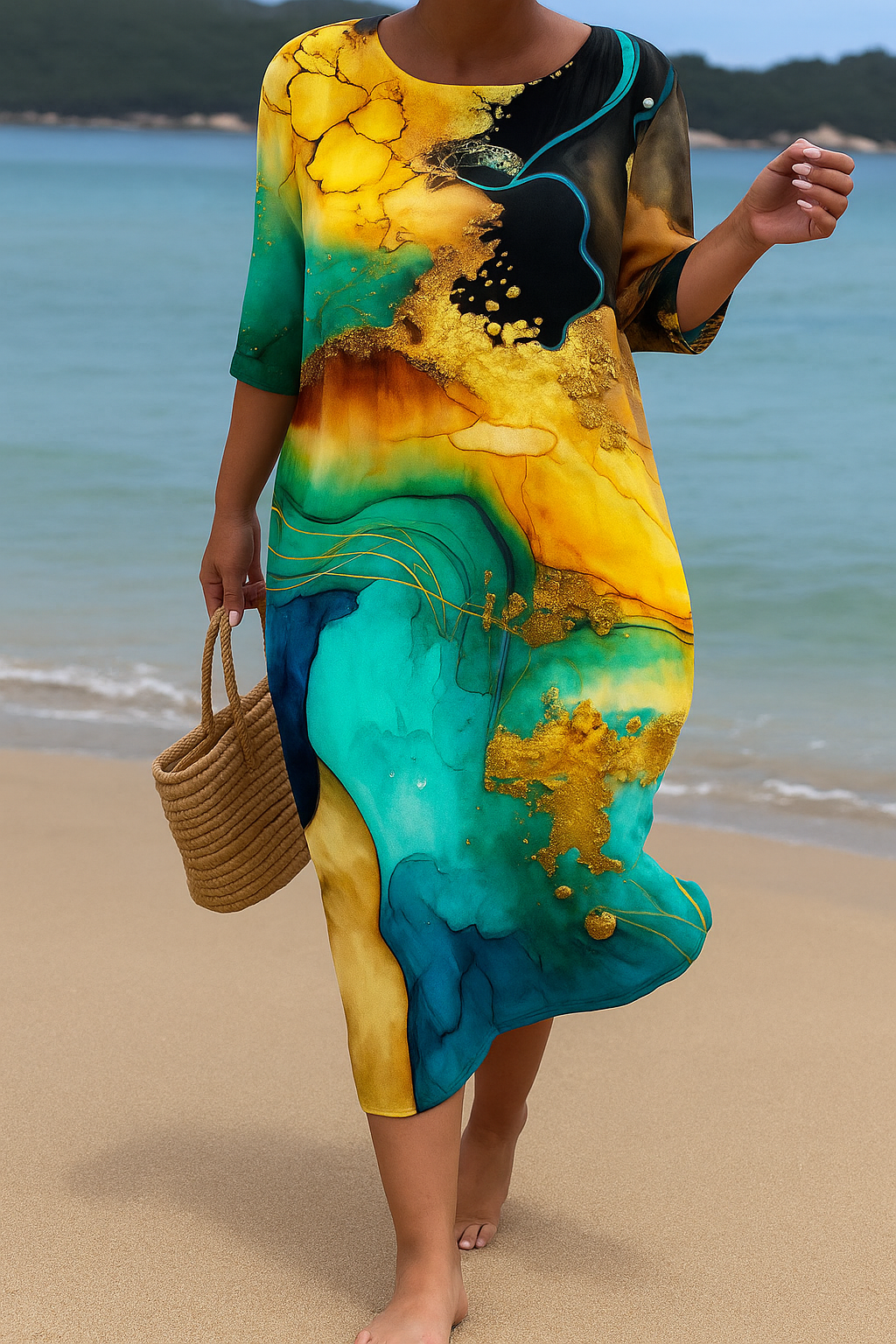 Andrea's™ | Bequemes geblümtes Sommer-Maxikleid