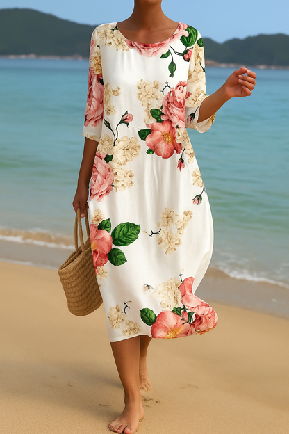 Andrea's™ | Bequemes geblümtes Sommer-Maxikleid