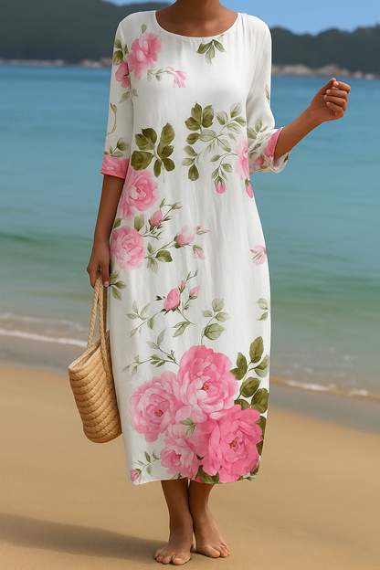 Andrea's™ | Bequemes geblümtes Sommer-Maxikleid