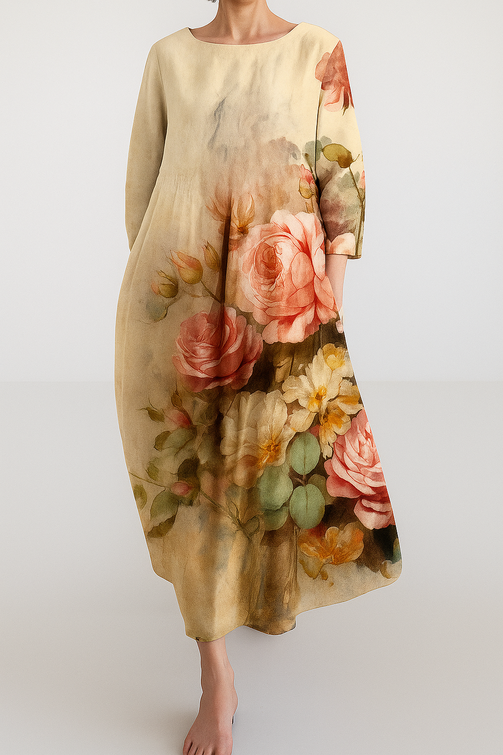 Andrea's™ | Bequemes geblümtes Sommer-Maxikleid