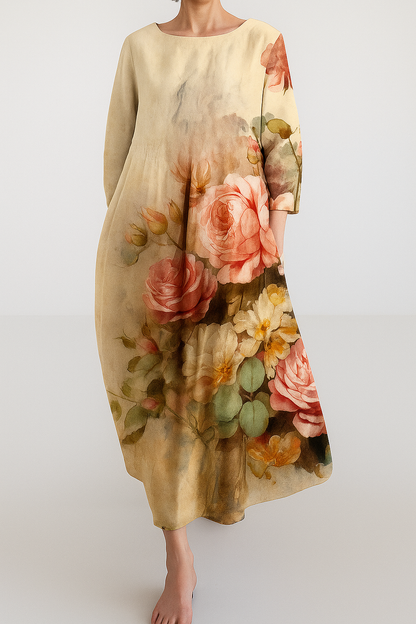 Andrea's™ | Bequemes geblümtes Sommer-Maxikleid