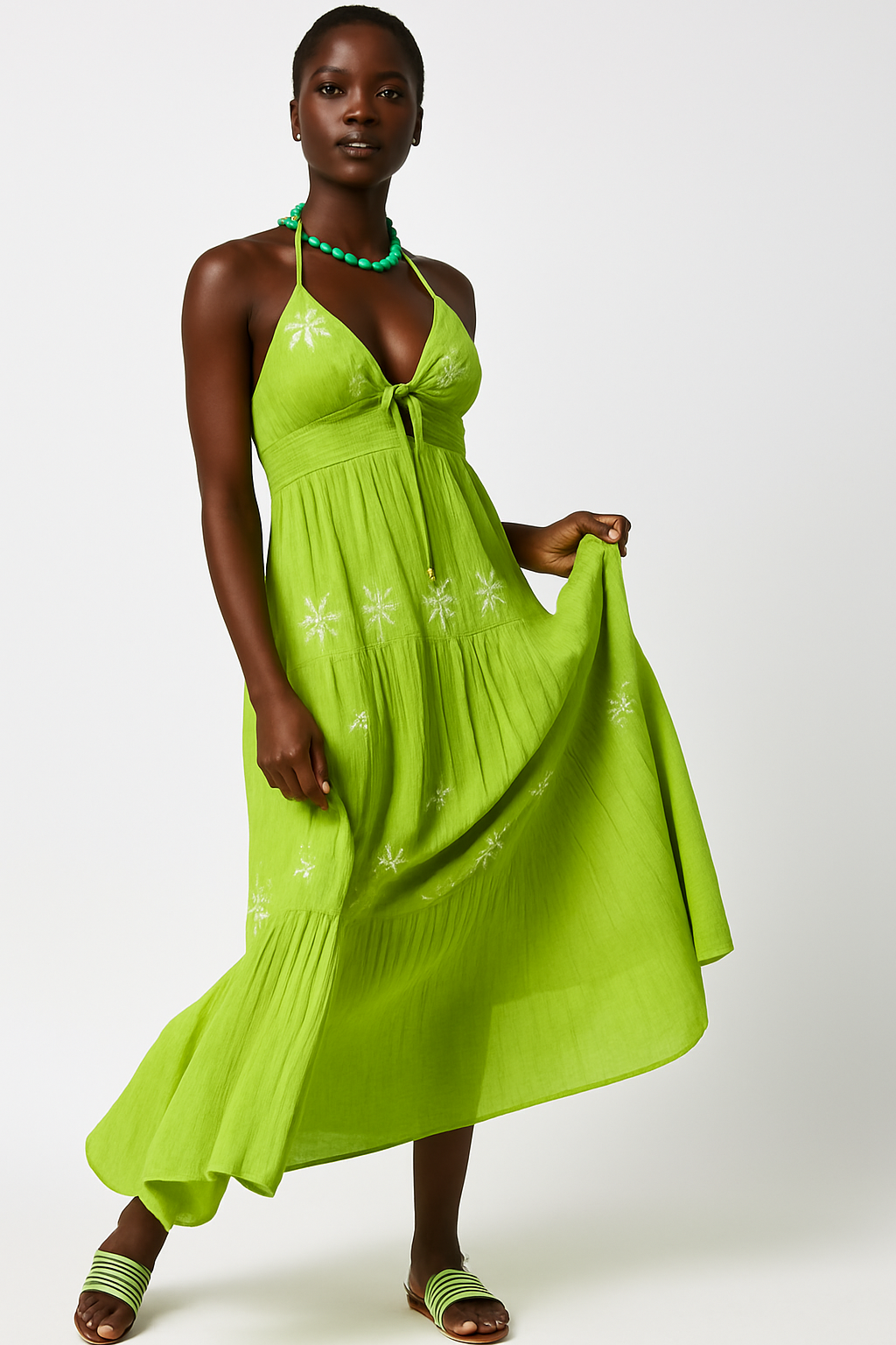 Andrea's™ | Bohème besticktes Maxikleid