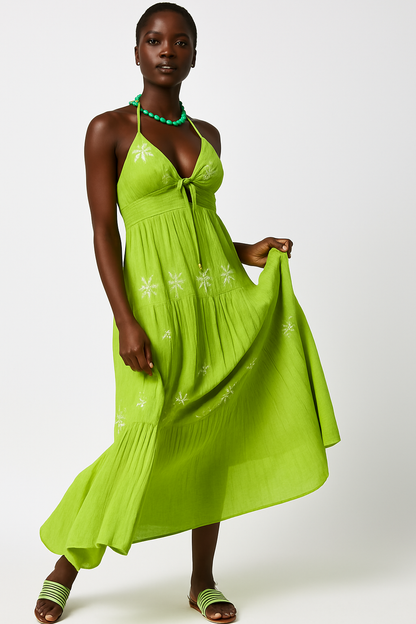 Andrea's™ | Bohème besticktes Maxikleid