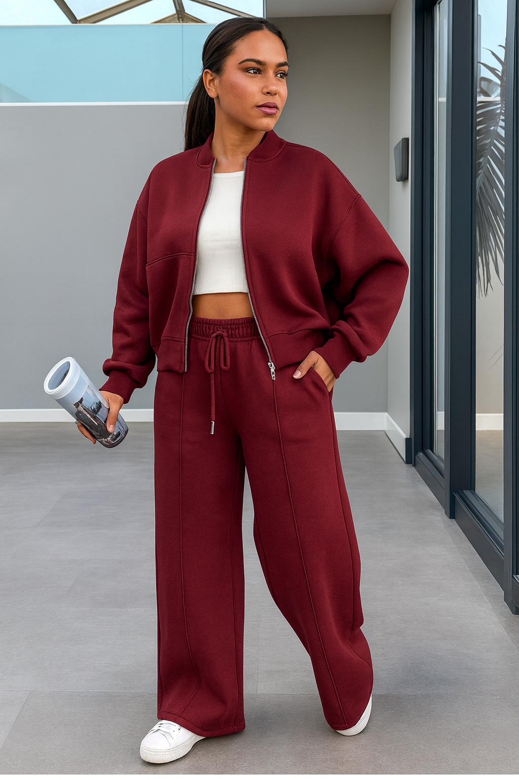 Andrea's™ | Zweiteiliges Lounge-Set mit weiter Hose