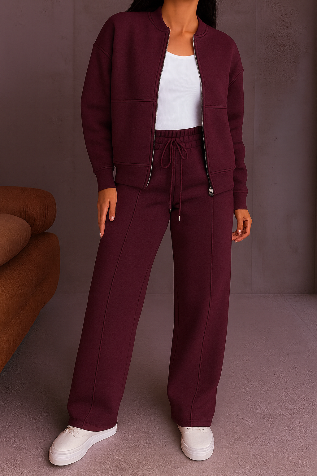 Andrea's™ | Zweiteiliges Lounge-Set mit weiter Hose