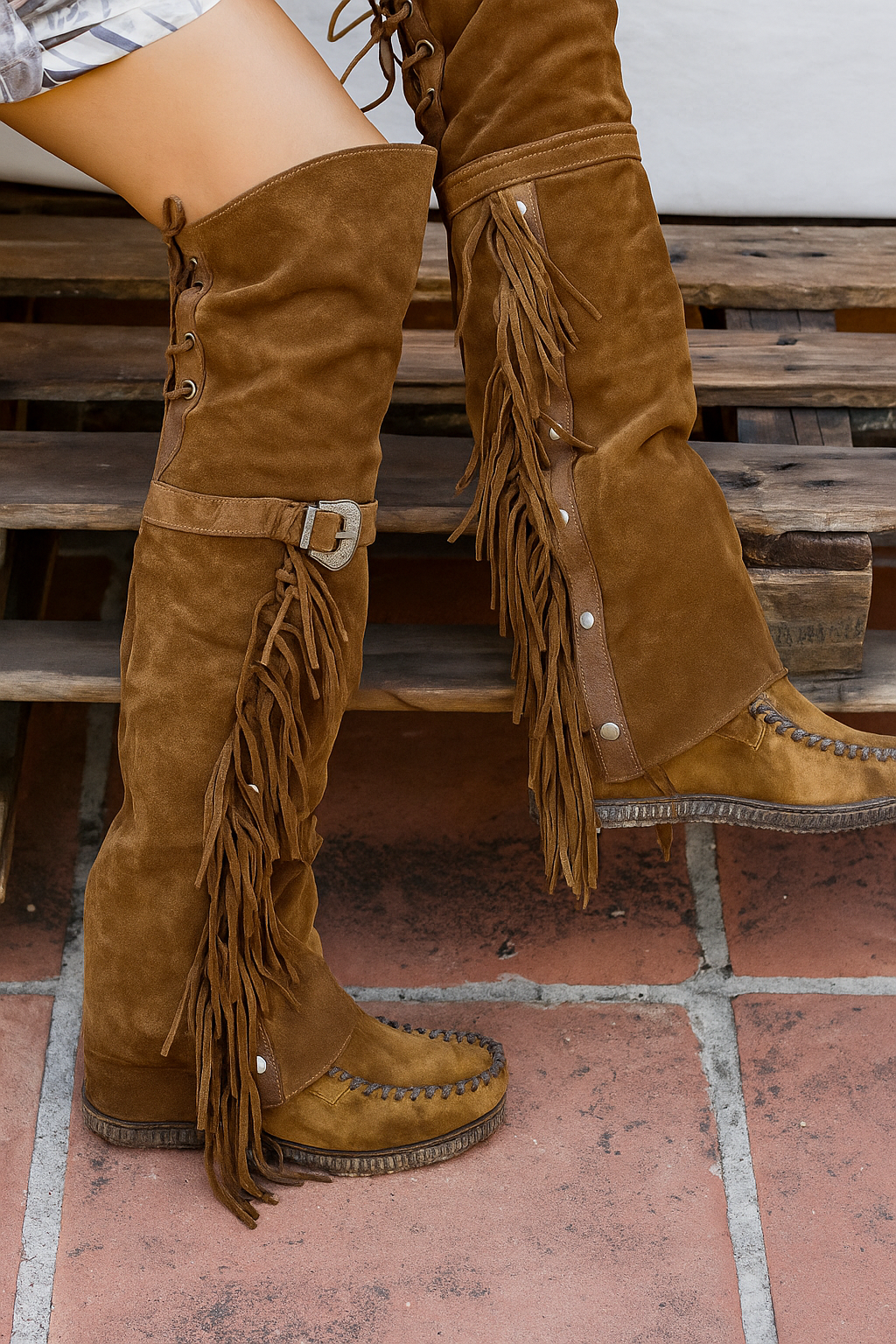 Andrea's™ | Damenstiefel mit Fransen