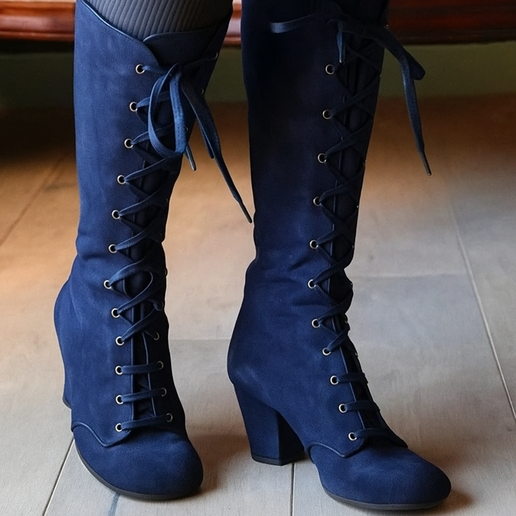 Andrea's™ | Modische Reitstiefel mit Schnürung vorne