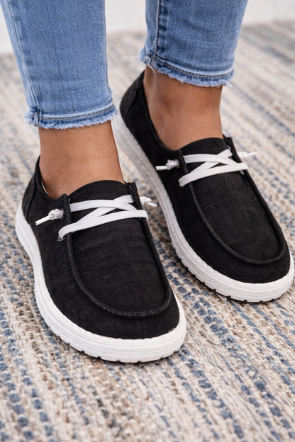Andrea Serena Sneaker aus kariertem Canvas für jeden Tag – Komfortabel