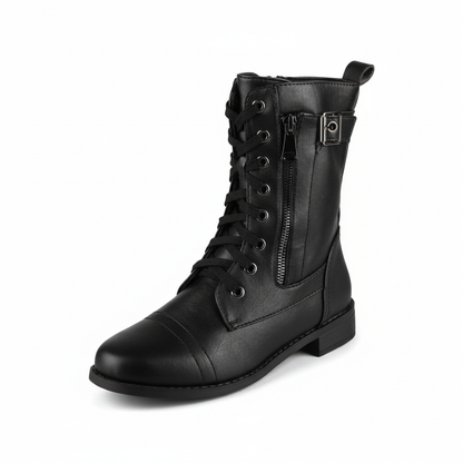 Andrea's™ | Schnürstiefeletten mit Reißverschluss und flachem Absatz