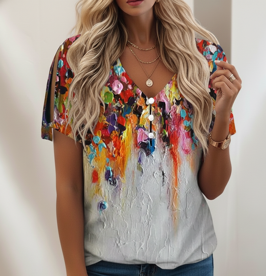 Andrea's™ | Sommer-T-Shirt im ethnischen Stil für Damen