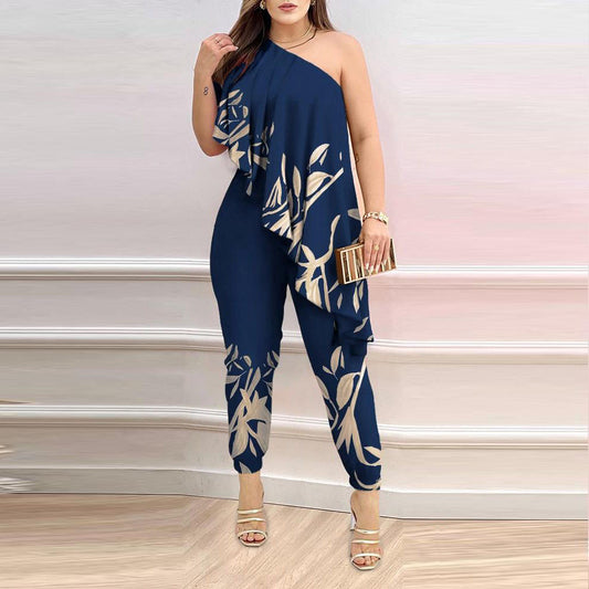 Andrea's™ | One-Shoulder-Jumpsuit mit Rüschen