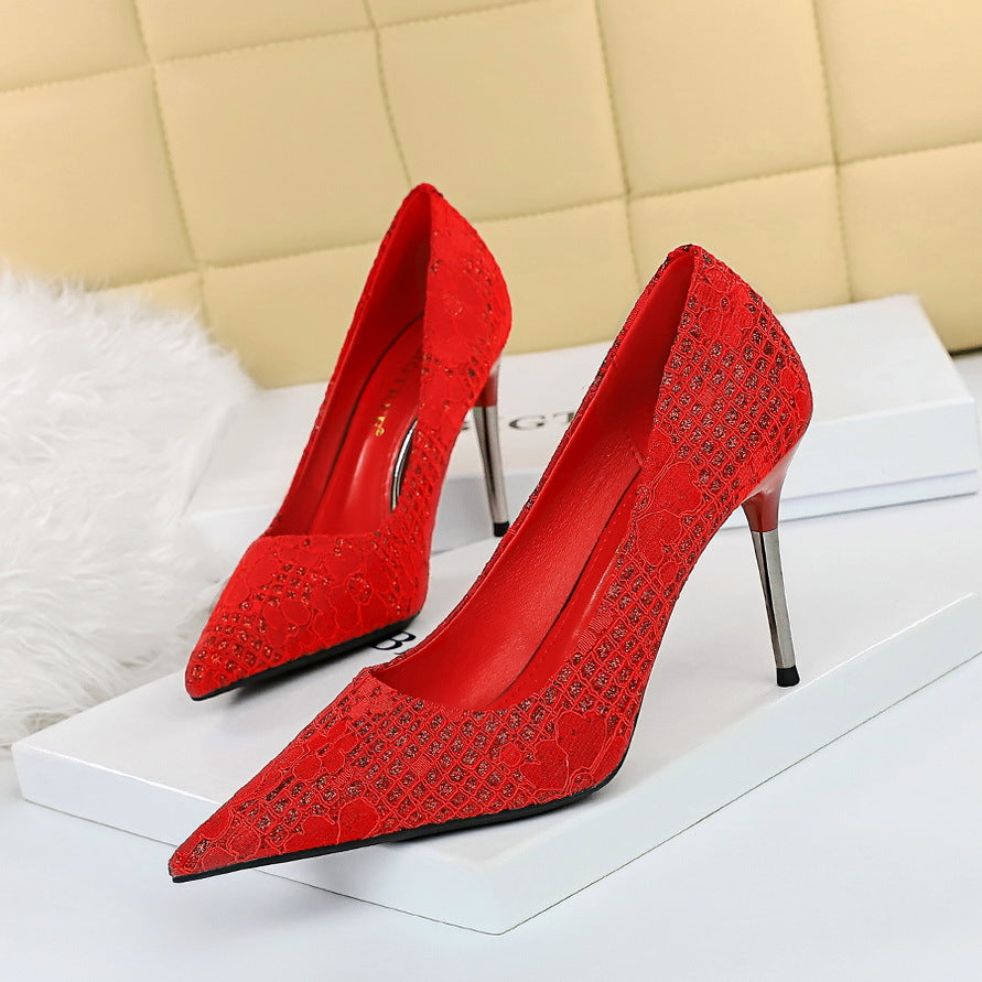 Elegante Pailletten-Stiletto-Pumps von Andrea Serena