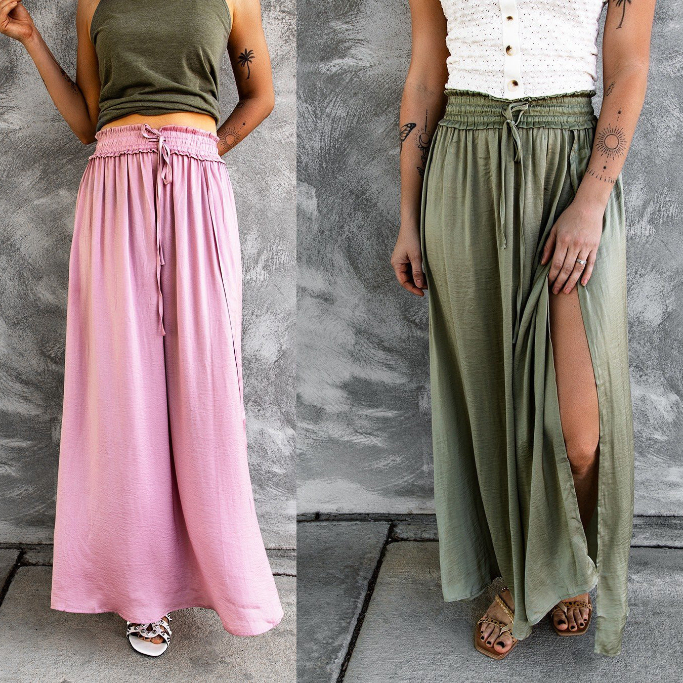 Flowy Slit Maxi Skirt by Andrea Serena