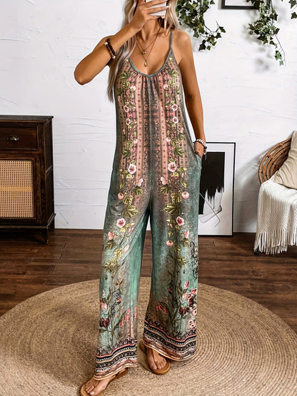 Boho-Jumpsuit mit Blumenmuster von Andrea Serena
